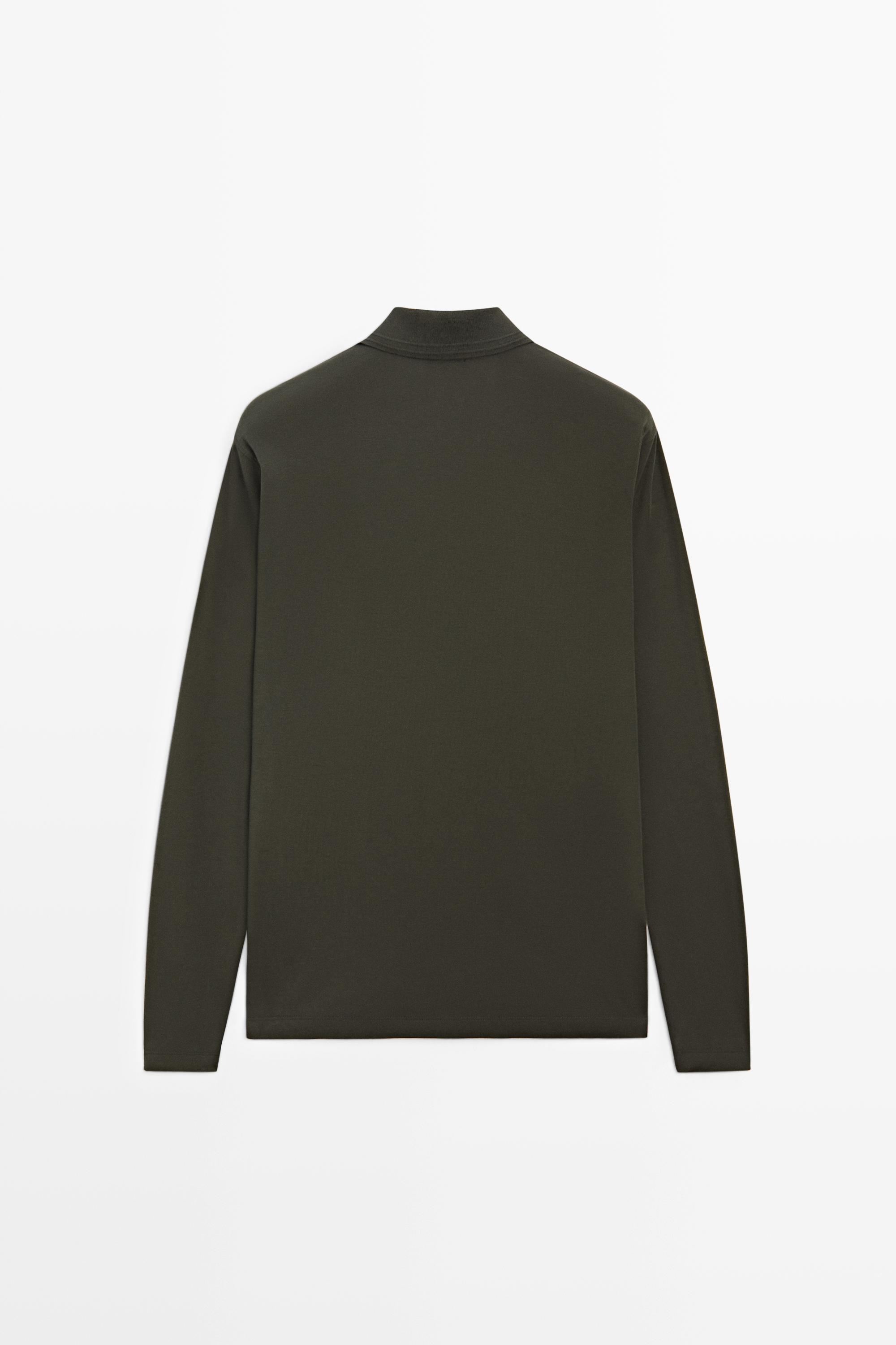 100% cotton long sleeve polo shirt